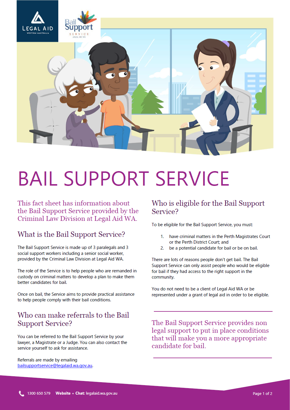 Thumbnail of Bail Support Service fact sheet