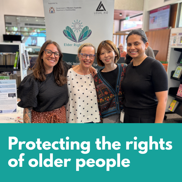 Photo of Elder Rights WA staff at a library event