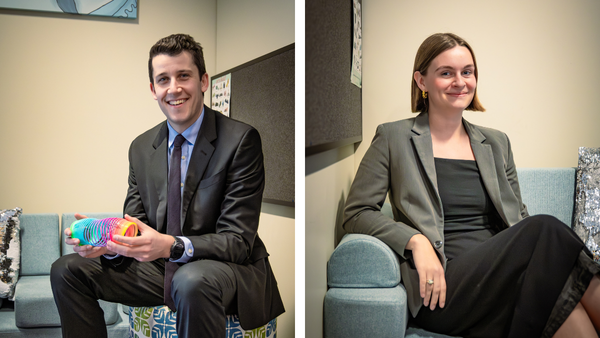 Profile photos of Dylan and Caitlin two Legal Aid WA ICLs
