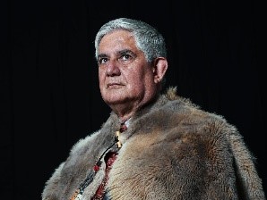 Hon Ken Wyatt - a First Nations person (he/him) wearing a traditional animal skin cloak on his shoulders.