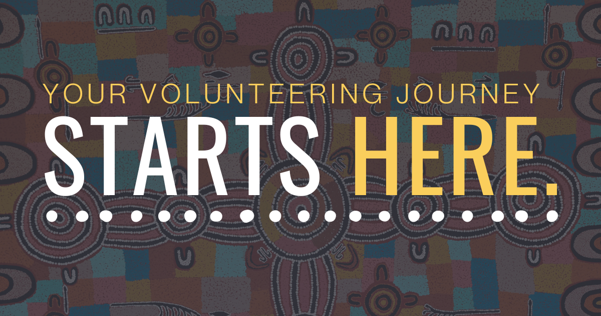 Image text: Your volunteering journey starts here