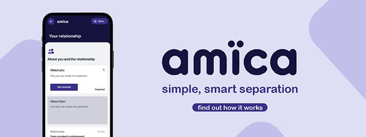 Image - amica - purple text next to smartphone
